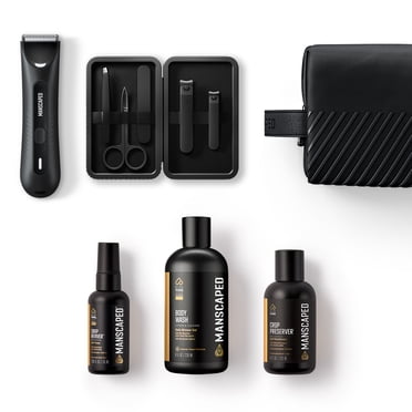 MANSCAPED® l'Ensemble Parfait 3.0 PLUS Comprend la Tondeuse® 3.0 PLUS, Cisailles 3.0, Remise 2.0, Préservateur de Culture®, Raviveur de Culture®, Gel Douche Refined®