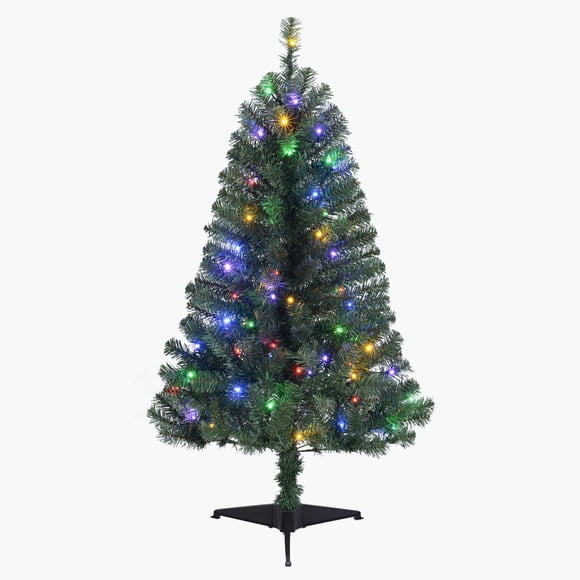 Holiday Time 4' Pre-Lit LED Color-Changing Concord Pine Christmas Tree, Green