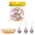 thumbnail image 4 of Easter Eggs Hangings Woven Baskets Easter Eggs Easter Decorations Scene Layout, 4 of 12