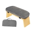thumbnail image 2 of S SERENABLE Banc de Méditation avec Coussin Doux pour Intérieur Extérieur Salle de Cérémonie du Thé Gris, 2 of 9