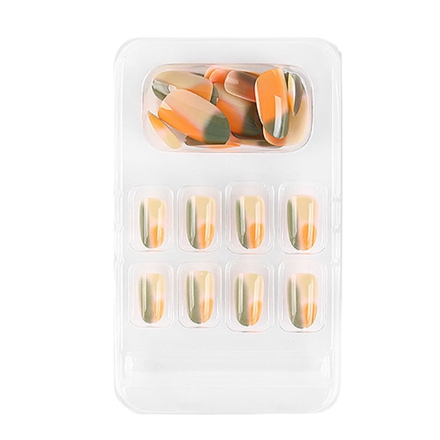 relayinert False Nail Removable Wearable Simple to Apply Smooth Surface Various Shapes Fake Fingernail Strong Viscosity Charming Paster 4