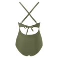 thumbnail image 4 of Womens Cutout High Waist One Piece Swimsuit - Wrap Tie Back Ruched Design - Push Up Padded Beach Pool Bathing Suit, 4 of 4