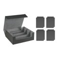 thumbnail image 4 of Bunblic 1800+Card Case Deck Box Sturdy Organizer for Basketball Cards Black Lined In Gray, 4 of 8
