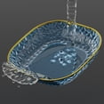 thumbnail image 4 of Transparent Square Plastic Snack Dish Fruit Plate Candy Nut Bowl Home Hotel Dining Tableware 1-Piece, 4 of 6