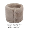 thumbnail image 3 of Winter Furry Plush Neck Warmer Solid Color Windproof Buttons Circle Loop Scarf Neckerchief winter gloves Blue, 3 of 7