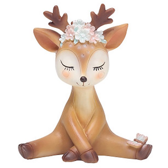 Desktop Ornament Resin Cute Cartoon Deer Car Interior Ornament Cake Decoration