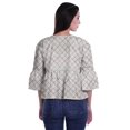thumbnail image 2 of Moomaya T-Shirt à Col Rond pour Femmes à Manches Évasées, Haut Court en Coton Imprimé, Haut Décontracté, 2 of 4