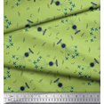 thumbnail image 2 of Soimoi Moss Georgette Fabric Airplane,Guitar Wire & Notes Musical Instrument Decor Fabric Printed Yard 42 Inch Wide, 2 of 3