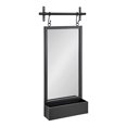 thumbnail image 1 of Kate and Laurel Gammons Wall Mirror with Shelf, Black 18x39, 1 of 7