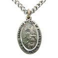 thumbnail image 1 of Westmon Works Saint Sebastian Pewter Medal 3/4 Inch Long with Stainless Steel Chain Boxed, 1 of 4