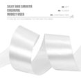 thumbnail image 3 of ORUYROP 1-1/2 Inch Wide Double Face Satin Ribbon-25 Yards，Gift Bag Decoration Wedding Chair Back Handmade Bow (Snow white), 3 of 7