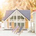 thumbnail image 3 of 2Pcs Simulation Deck Chair Dolly House Folding Chair Decorative Mini Ornament, 3 of 8