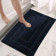 Czzoypi Bathroom Rugs, Soft Absorbent Microfiber Bath Mats, Non-Slip Shower Carpet Machine Washable, Quick-Dry Bath Rugs for Floor Tub Sink Vanity Bedroom, Blue