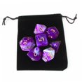 thumbnail image 3 of lionlar Pack of 7 Polyhedral Dices Set with Pouch Bar Math Teaching B, 3 of 6