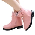 thumbnail image 1 of LSLJS Chaussures de Performance Noires à Semelle Souple pour Élèves du Secondaire, Bottines pour Fille, 1 of 6