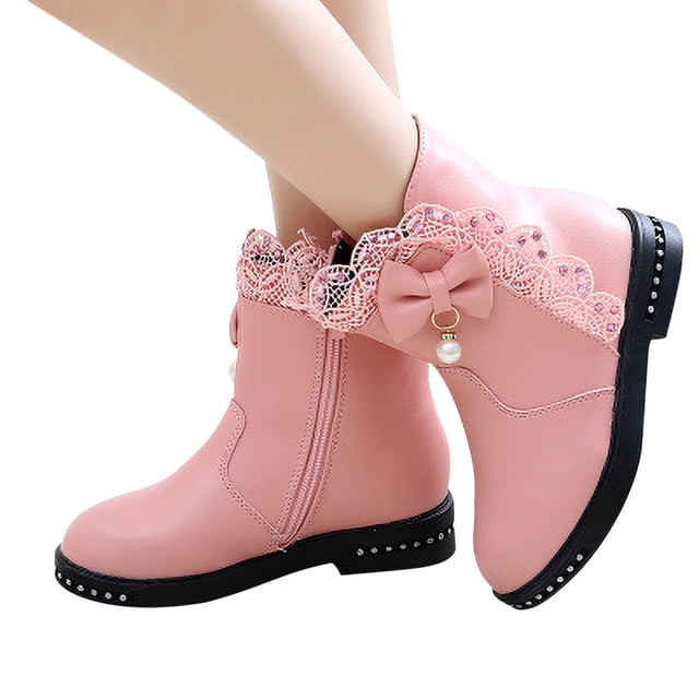 LSLJS Chaussures de Performance Noires à Semelle Souple pour Élèves du Secondaire, Bottines pour Fille