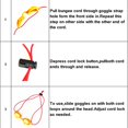 thumbnail image 3 of jinwen Elastic Rubber Swimming Goggles / Scuba Strap Replacement Rosy, 3 of 8