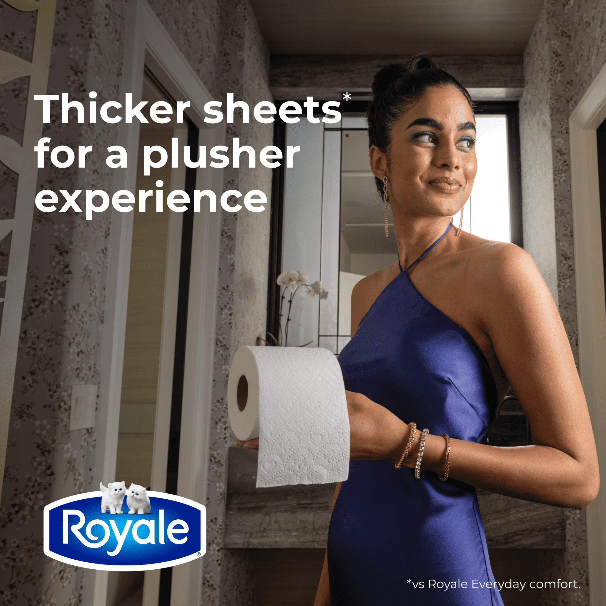 Royale Papier Hygiénique Velour, 24 équivalant à 48 rouleaux