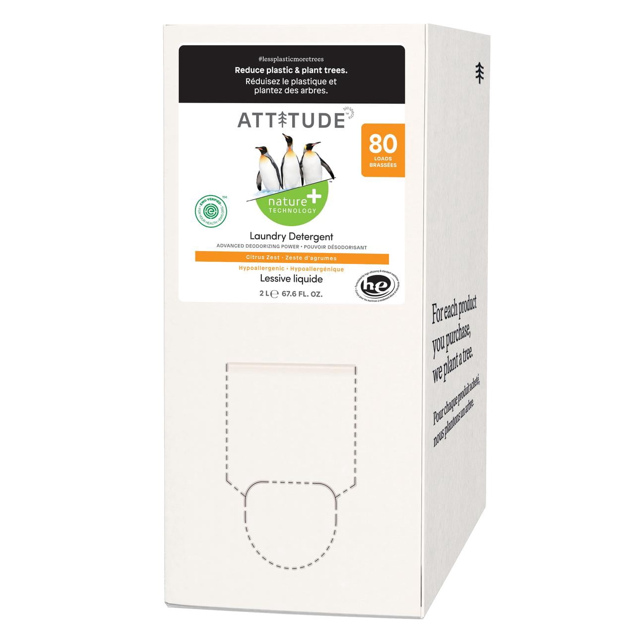 Attitude Laundry Detergent Citrus Zest (80 Loads) 2L