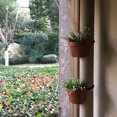 thumbnail image 3 of 3Pcs Brown Plastic Wall-mounted Plant Pots for Home Use Lightweight and Durable, 3 of 9