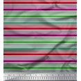 thumbnail image 1 of Soimoi Poly Georgette Fabric Horizontal Stripe Printed Fabric 1 Yard 52 Inch Wide, 1 of 5