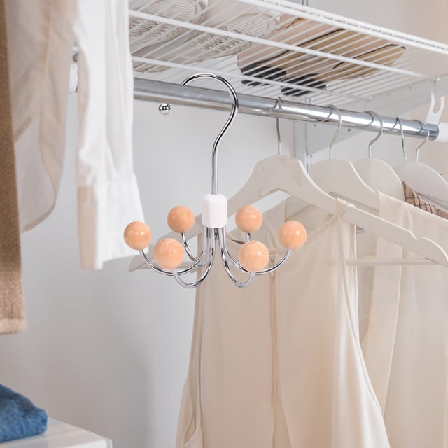 Multipurpose Space Saving Hangers for Closet 360° Swivel Hangers Purse Organizer Hat Holder Belt Organizer Tie Rack Bra Hanger Handbag Organizer Scarf Hanger Closet Accessory Storage