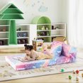 thumbnail image 4 of Costway Canapé-Lit Pliant pour Enfants, Matelas de Sol avec Coussin Décoratif et Housse Lavable à la Machine, Multicolore, 4 of 9