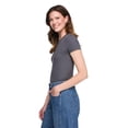 thumbnail image 4 of George Women's Rib Crew-Neck T-Shirt, 4 of 6