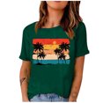 thumbnail image 1 of Birdeem Fashion Woman Print Round-Neck Short Sleeve T-Shirt Printing Loose Blouse Tops, 1 of 4