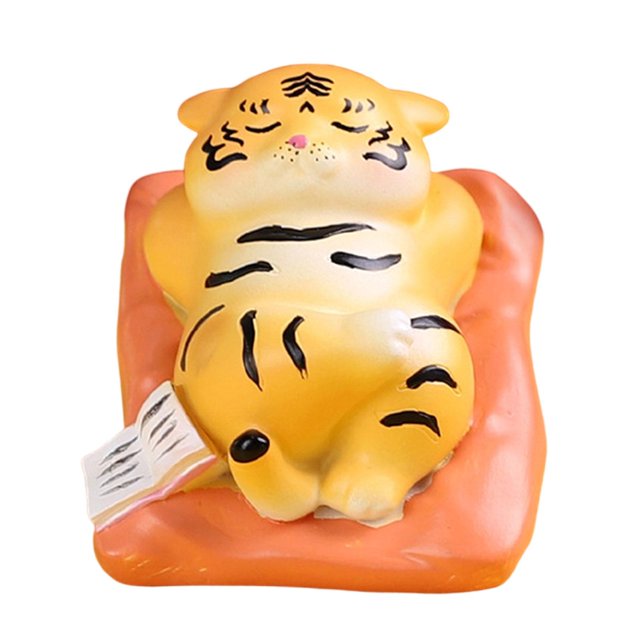 GROWTH TANK Petite Figurine Tiger en Résine pour Table Bureau à Domicile Collection A