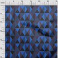 thumbnail image 3 of oneOone Viscose Chiffon Medium Blue Fabric Geometric Craft Projects Decor Fabric Printed By The Yard 42 Inch Wide, 3 of 4