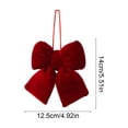 thumbnail image 3 of Christmas Bow Christmas Tree Decoration Hanging Red Velvet Bow Christmas Tree Decoration, 3 of 6