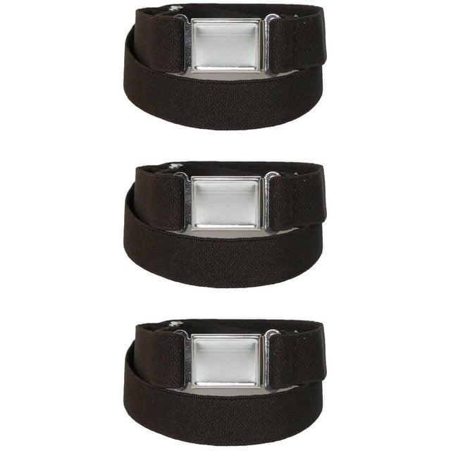 CTM® Ceinture Élastique Extensible pour Enfants avec Boucle Magnétique (Lot de 3)