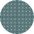 thumbnail image 1 of Ahgly Tapis Rond Lavable en Machine Intérieur Transitionnel Vert Menthe, 4 Pieds Rond, 1 of 7