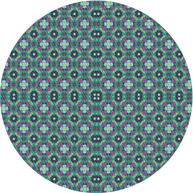 Ahgly Tapis Rond Lavable en Machine Intérieur Transitionnel Vert Menthe, 4 Pieds Rond
