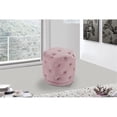 thumbnail image 2 of Meridian Furniture Harper Contemporary Velvet Ottoman/Stool in Pink, 2 of 4