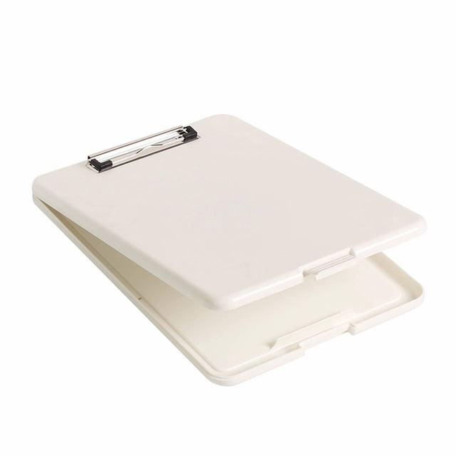 Liquidation! Sweet Home Farm Déco Maison Chemise de Classement Multifonctionnelle avec Presse-Papiers Boîte Organisatrice de Dossiers Bloc-Notes pour Étudiant Enseignant École Taille Unique Blanc