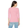 thumbnail image 2 of Hanes Women`s Stretch Cotton Raglan Sleeve Tee, L, Paleo Pink, 2 of 2