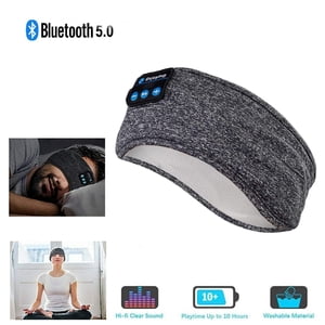Casques de sommeil Bluetooth casque, casques casques sans fil avec ultra-mince HD Haut-parleurs stéréo pour sleepers latéraux et entraînement,Yoga-Grey