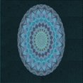 thumbnail image 1 of Ahgly Company Machine Washable Indoor Square Transitional Glacial Blue Ice Blue Area Rugs, 4' Square, 1 of 7