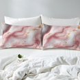 thumbnail image 4 of Pink Watercolour Marble Bed Sheets Full Abstract Art Bedding Set For Teens Girls Adults Colorful Retro Artwork Style Fitted Sheet Stone Pattern Sheets （No Top Sheet）, 4 of 6