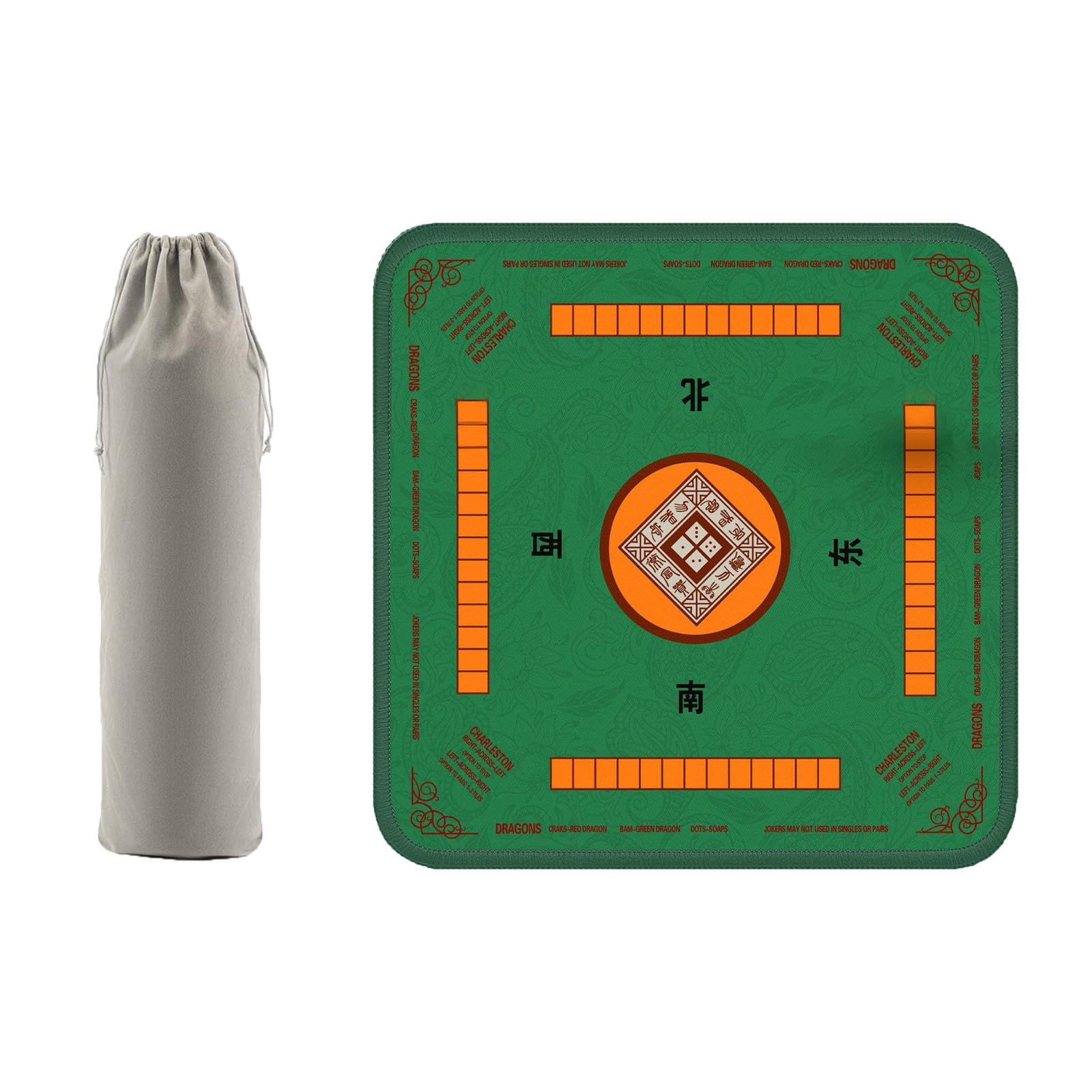 Binwennn Noise Reducing Mahjong Table Mat With – Poker & Mahjong Game Game Board Game for Kids 6 And up Game Holder Bag Table And Chairs Set Board Game for Kids 8 And up Category 5 Game Board Game