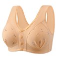 thumbnail image 1 of Saving Clearance 2025！Womens Plus Size Bras,Summer Clearance Bras for Womens,Woman's Solid Color Large Size Silk Thread Semi Fixed Cup Ventilate Bra Without Steel Rim, 1 of 4