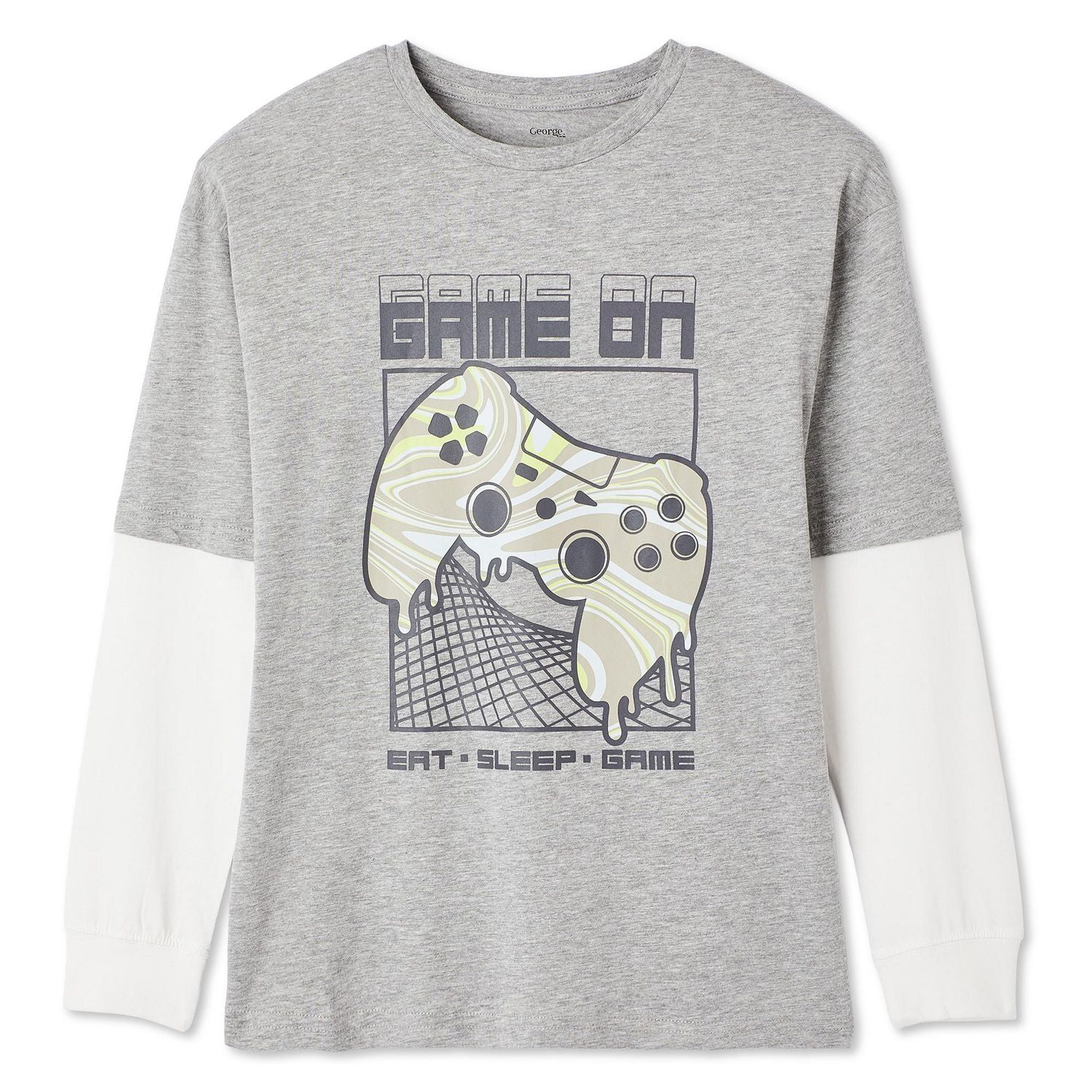 T-shirt à manches longues trompe-l’œil George pour garçons