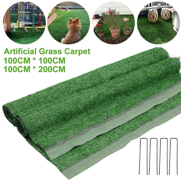 DEBGFS Artificial Lawn Encryption Artificial Lawn Outdoor Fake Grass Green High-Density Natural Lifelike Garden Lawn
