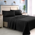 thumbnail image 3 of 1000 Thread Count 100% Egyptian Cotton 3-Piece Flat Sheet (1 Flat + 2 Pillow Covers) Solid Pattern, 3 of 5