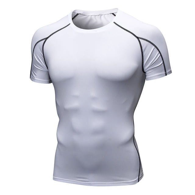 Yuyuzo Mens T-Shirts Short Sleeve Workout Gym Quick Drying Sports Base Layer Athletic Compression Shirts