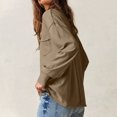 thumbnail image 4 of TIMIFIS Womens Casual Long Sleeve Tops Fall Solid Loose Crew Neck Tunic Sweatshirt with Pockets, 4 of 8