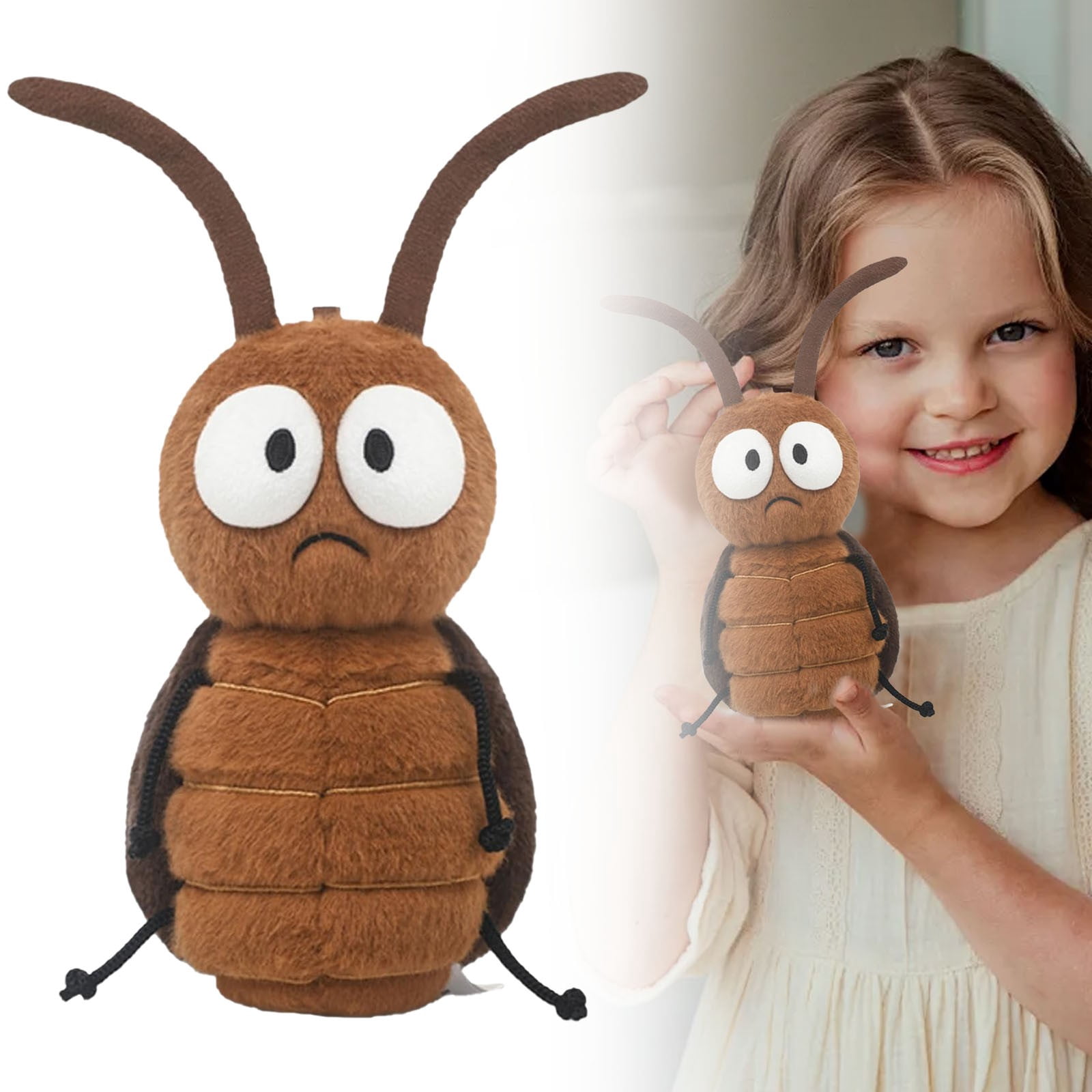Jkkant 9.5" Brown Bear Plush Toy, Large Soft Stuffed Animal for Kids, Cuddly Teddy Bear for Boys Girls, Gift for All Ages