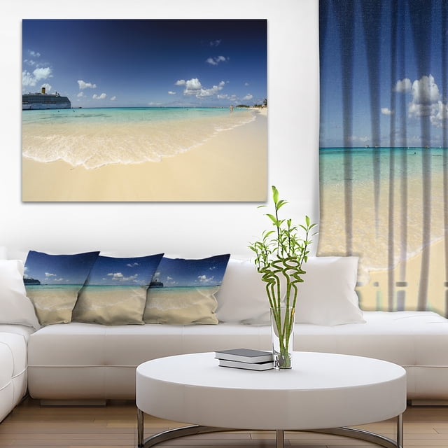 Crystal Waters of Grand Cayman - Seashore Photo Canvas Print